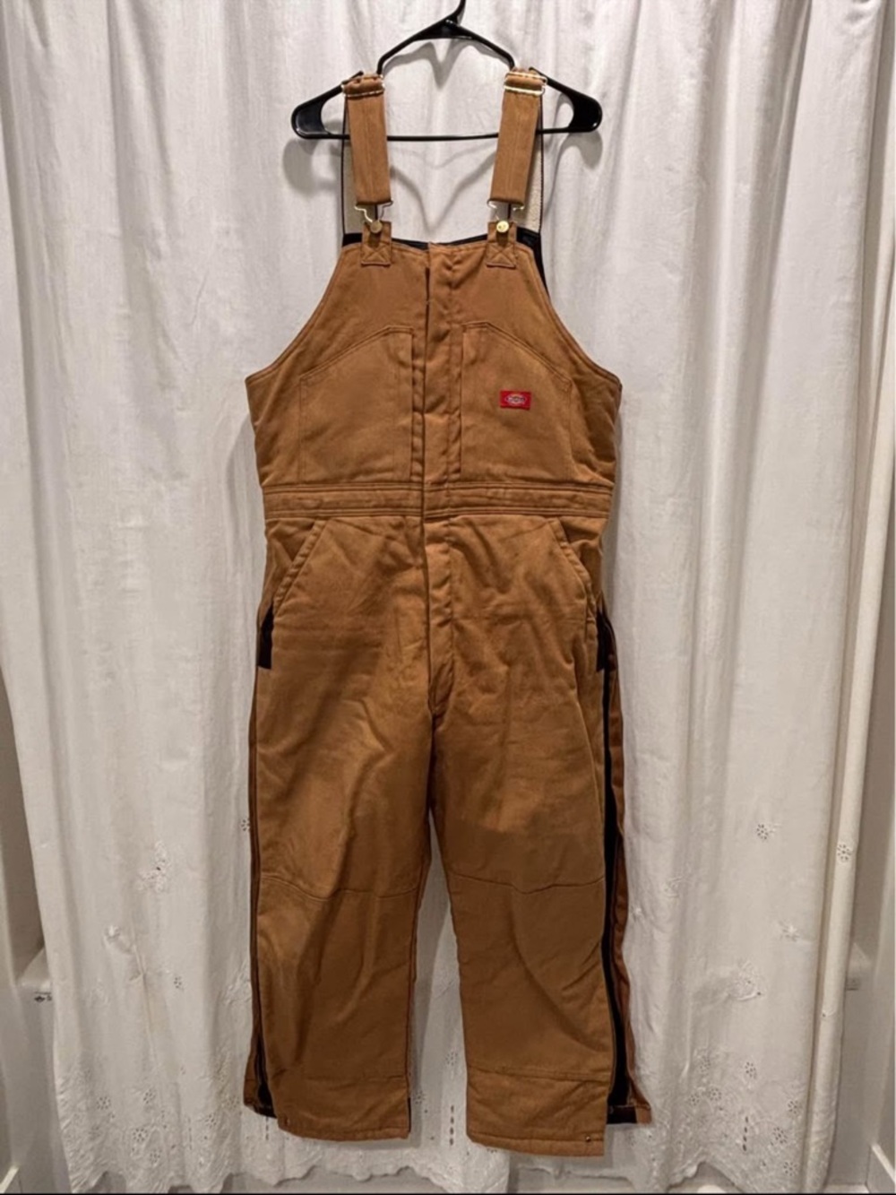 Dickies Tan/Brown Quilted-Lined Coveralls- XL Short
